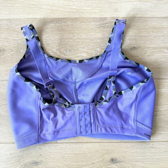 Glamorise No Bounce Cami Sports Bra Purple 40J Workout Running - Picture 2 of 6